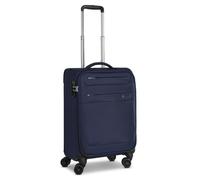 Worldpack Chicago Serie Chicago - Juego de 3 maletas de viaje de material de poliéster resistente de alta calidad, para hombre y mujer, 4 ruedas dobles y candado TSA, Azul Oscuro, Koffer S (55 cm),