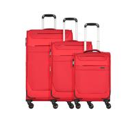 Worldpack Dublin 4 ruedas Juego de maletas 3 piezas Con asa expansible rojo