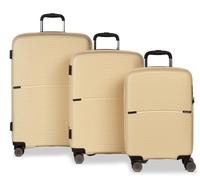 Worldpack San Francisco 50/60/70, Amarillo Pastel, Set S/M/L, Carro rígido 360° ruedas dobles