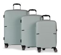 Worldpack San Francisco 50/60/70, Azul Pastel, Set S/M/L, Carro rígido 360° ruedas dobles