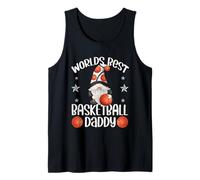 Worlds Best Basketball Daddy Funny Fathers Day GNOME For Dad Camiseta sin Mangas