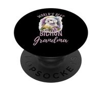 World'S Best Bichon Grandma Acuarela Lindo Peludo Granddog PopSockets PopGrip Adhesivo
