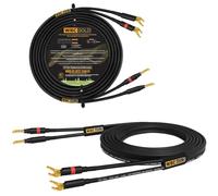 WORLDS BEST CABLES 3,5 metros WBC-GOLD-LOCAP-SPKR-12 AWG, baja capacitancia, baja inductancia, OFC de alta pureza, par de cables para altavoces audiófilos HiFi con 2 conectores Eminence Gold Banana