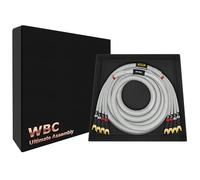 WORLDS BEST CABLES Cable de altavoz de alta fidelidad de 3 pies Ultimate - 12 AWG - OFC ultra puro - Premium Audiophile HiFi Single Bi-Amp para canal central con conectores de pala Eminence y chaqueta