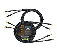 WORLDS BEST CABLES Canare 4S11 - 1 metro - Grado audiófilo - Par de cables de altavoz HiFi Star-Quad con conectores Eminence Gold Banana y Spade