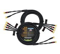 WORLDS BEST CABLES Canare 4S11 - Cable de altavoz HiFi Star-Quad Bi-Wire de 20 pies con conectores Eminence Gold Spade