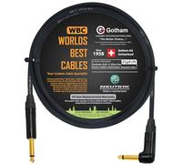 WORLDS BEST CABLES Gotham GAC-1 Ultra Pro - Cable de instrumento para guitarra y bajo nivel (21 pf/ft), con conectores Neutrik chapados en oro de 6,35 mm 1.5 M