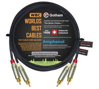 WORLDS BEST CABLES Gotham GAC-4/1 - Cable de interconexión de audio equilibrado Star-Quad con Amphenol ACPR fundido a presión, conectores RCA chapados en oro - direccional