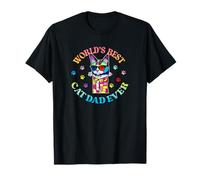 World'S Best Cat Dad Ever/Un diseño Retro Divertido y Divertido Camiseta