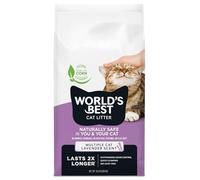 World'S Best Cat Litter Aroma de Lavanda para Gatos múltiples, 15 Libras, Ingredientes Naturales, aglutinación rápida, desechable, 99% Libre de Polvo, excelente Control de olores