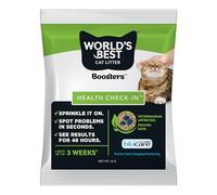 WORLD'S BEST CAT LITTER® Boosters™ Health Check-in™ - Aditivo para arena para gatos para monitoreo de la salud, detección temprana de problemas de orina con indicador de cambio de color, pruebas