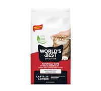 WORLD'S BEST CAT LITTER Múltiples Gatos sin Perfume, 15 Libras, Ingredientes Naturales, aglutinación rápida, desechable, 99% Libre de Polvo, Control de olores de Larga duración y fácil de Recoger