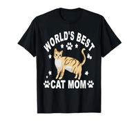 Worlds Best Cat Mamá Gato Gato Mamá Mejor Gato Mamá Gatos Camiseta
