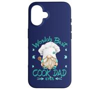 Worlds Best Cook Dad Funny Cooking GNOME For Fathers Day Carcasa para iPhone 16