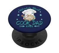 Worlds Best Cook Dad Funny Cooking GNOME For Fathers Day PopSockets PopGrip Adhesivo