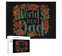World's Best Dad Roses - Rompecabezas para adultos, actividades familiares, juegos de decoración del hogar, 500 piezas