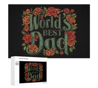 World's Best Dad Roses - Rompecabezas para adultos, actividades familiares, juegos de decoración del hogar, 1000 piezas