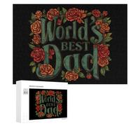World's Best Dad Roses - Rompecabezas para adultos, actividades familiares, juegos de decoración del hogar, 300 piezas