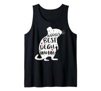 Worlds Best Degu Mamá Lindo Degu Propietario Diciendo Camiseta sin Mangas