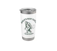 Worlds Best Farter I Mean Father Bigfoot Dad Día del Padre Hombres Vaso térmico de acero inoxidable de doble pared