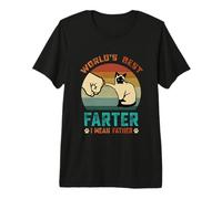 World'S Best Farter I Mean Father Funny Cat Día del Padre 2026 Camiseta Premium