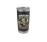 Worlds Best Fotter Funny Otter Find Me Outback Dad Cumpleaños Vaso térmico de acero inoxidable de doble pared
