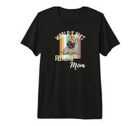 World'S Best Frenchie Mom Funny Retro French Bulldog Mamá Camiseta Premium
