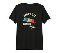 World'S Best Frenchie Mom Funny Retro French Bulldog Mamá Camiseta Premium