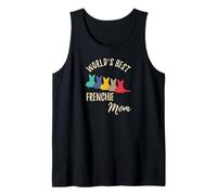 World'S Best Frenchie Mom Funny Retro French Bulldog Mamá Camiseta sin Mangas