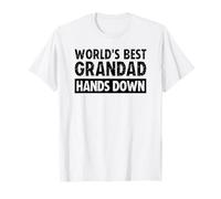 World'S Best Grandad Hands Down Father's Day Craft Camiseta