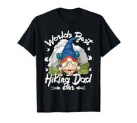 Worlds Best Hiking Dad Ever For Men with Hiker GNOME Grandpa Camiseta