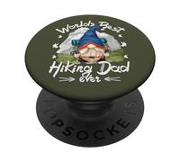 Worlds Best Hiking Dad Ever For Men with Hiker GNOME Grandpa PopSockets PopGrip Adhesivo
