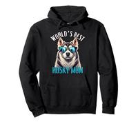 World's Best Husky Mom Día de la Madre Cumpleaños de mamá Navidad Sudadera con Capucha