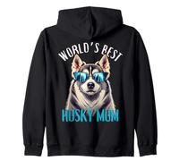 World's Best Husky Mom Día de la Madre Cumpleaños de mamá Navidad Sudadera con Capucha