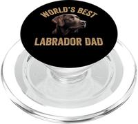 World'S Best Labrador Dad Orgulloso Chocolate Labrador Daddy PopSockets PopGrip para MagSafe