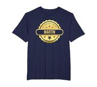World'S Best Martin, Divertido Premio Personalizado con Nombre Camiseta, Hombre Tallas Grandes, Azul Marino, 3X Alto