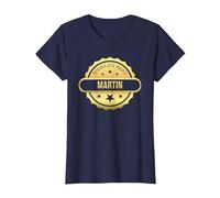 World'S Best Martin, Divertido Premio Personalizado con Nombre Camiseta, Mujer, Azul Marino, 3XL