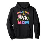 Worlds Best Mom Cute Panda Family Cozy Night Día de la Madre Sudadera con Capucha