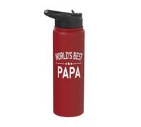 World's Best Papa Grandad Father's Day Stainless Steel Insulated Water Bottle