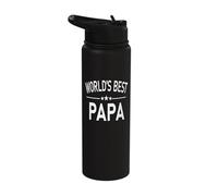 World's Best Papa Grandad Father's Day Stainless Steel Insulated Water Bottle