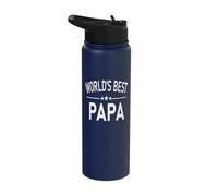 World's Best Papa Grandad Father's Day Stainless Steel Insulated Water Bottle