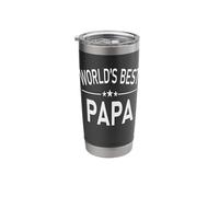 World's Best Papa Grandad Father's Day Vaso térmico de acero inoxidable de doble pared