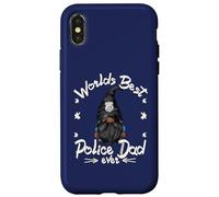 Worlds Best Police Dad For Men Grandpa Police Officer GNOME Carcasa para iPhone X/XS