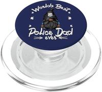 Worlds Best Police Dad For Men Grandpa Police Officer GNOME PopSockets PopGrip para MagSafe