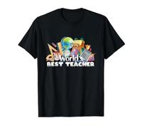 World'S Best Teacher | Mejor Profesora del Mundo Camiseta gráfica económica, Hombre, Negro, XL
