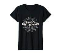 World'S Best Teacher | Mejor Profesora del Mundo Camiseta gráfica económica, Mujer, Negro, L