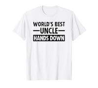 World'S Best Uncle Hands Down Father's Day Craft Camiseta