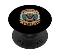 Worlds Best Underwater Welder Ever - Insignia Retro Divertida PopSockets PopGrip Adhesivo