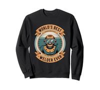 Worlds Best Underwater Welder Ever - Insignia Retro Divertida Sudadera