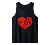 World's Best Workmates - Regalo de oficina en forma de corazón para jubilación Camiseta sin Mangas